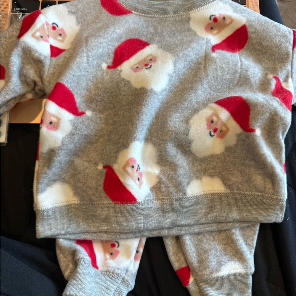 Target Kids Santa Pajama Set - Gray and Red